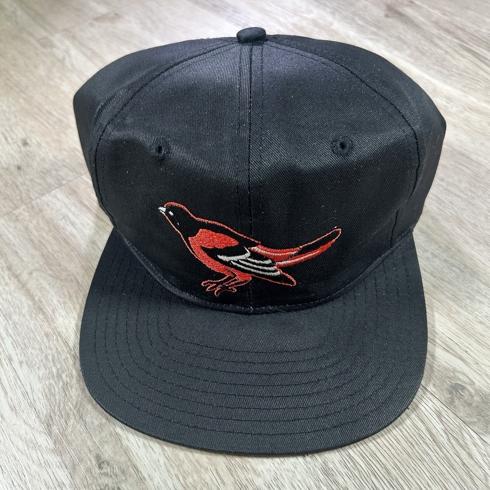 VTG Baltimore Orioles Snapback Hat MLB Baseball Twins Enterprise Black Cap